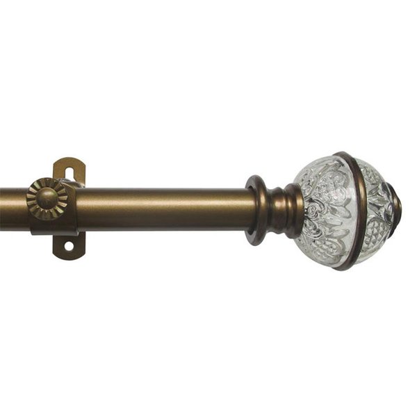 Eyecatcher 28 x 48 in. Camino Decorative Rod & Finial Lancaster EY1494597